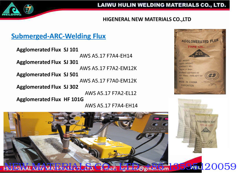 Submerged ARC welding flux and Agglomerated flux SJ501