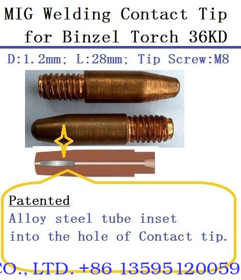 Binzel Welding Contact Tip for MIG Welding torch